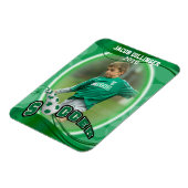 Voetbalspeler - Sjabloon voor decoratieve fotoafdr Magneet (Linkerzijde)