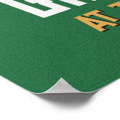 Voetbalspeler Speldag Groen Poster (Hoek)
