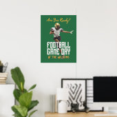 Voetbalspeler Speldag Groen Poster (Thuiskantoor)