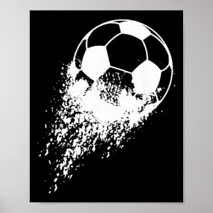 Voetbalspeler Sport Vintage Mannen Jongens Voetbal Poster