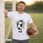 Voetbalspeler Teamnaam & Spelernummer  T-shirt