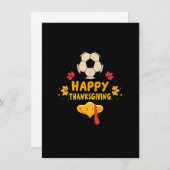 voetbalspeler Turkije Funny Thanksgiving Day Kaart (Voorkant / Achterkant)