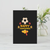 voetbalspeler Turkije Funny Thanksgiving Day Kaart (Staand voorkant)