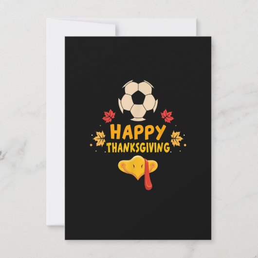 voetbalspeler Turkije Funny Thanksgiving Day Kaart (Voorkant)