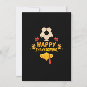 voetbalspeler Turkije Funny Thanksgiving Day Kaart