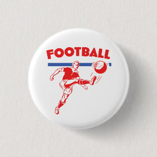 Voetbalspeler uit de jaren 50 ronde button 3,2 cm