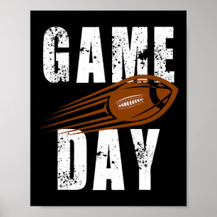 Voetbalspeler vintage T-shirt  Poster