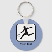  Voetbalspeler (Voetbalder) Logo Sleutelhanger (Voorkant)
