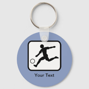 Voetbalspeler (Voetbalder) Logo Sleutelhanger