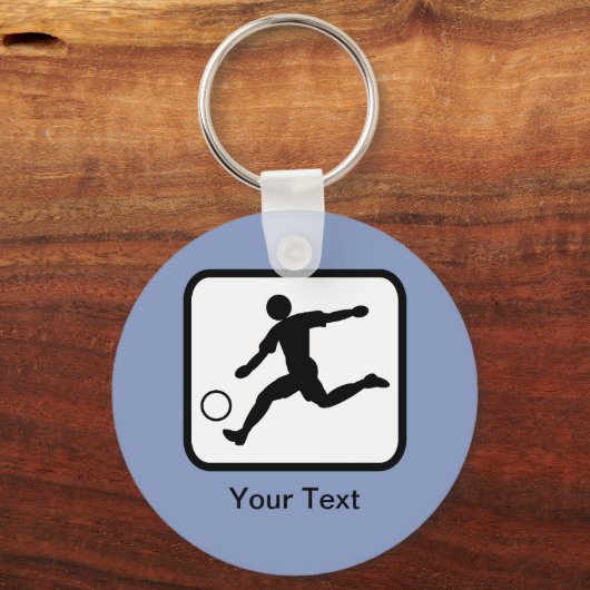  Voetbalspeler (Voetbalder) Logo Sleutelhanger (Voorkant)