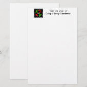 Voetbalspelers die naar het balpatroon lopen briefpapier (Voorkant / Achterkant)