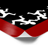 Voetbalspelers die naar het balpatroon lopen perfect poster (Hoek)