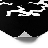 Voetbalspelers die naar het balpatroon lopen poster (Hoek)