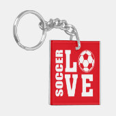 Voetbalspelers, liefdesvoetbal sleutelhanger (Voorkant Links)