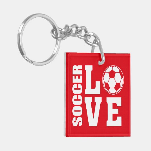 Voetbalspelers, liefdesvoetbal sleutelhanger (Voorkant Links)