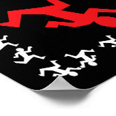 Voetbalspelers met het balkpatroon poster (Hoek)