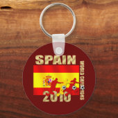 Voetbalspelers Spanje 2010 Buigt het Futbol Art Sleutelhanger (Voorkant)