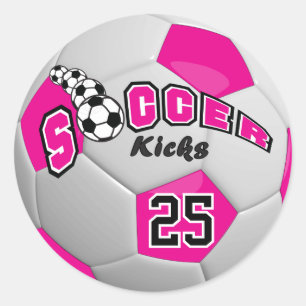 Voetbalspelers Tikt Hete Roze Klassieke Ronde St Sticker