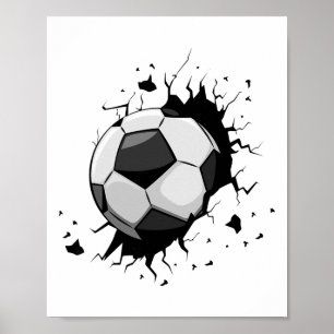 Voetbalspelers Voetbalteam Grafische sporten Voetb Poster