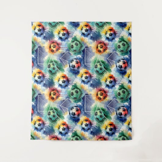 Voetbalspirit naar je Design brengen Wandkleed (Voorkant)