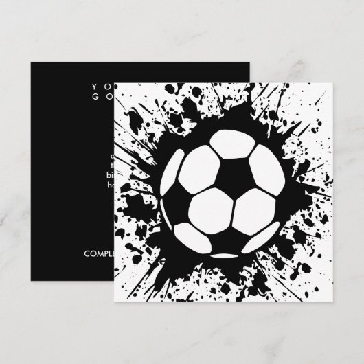 voetbalsplatt kaart (Voorkant / Achterkant)