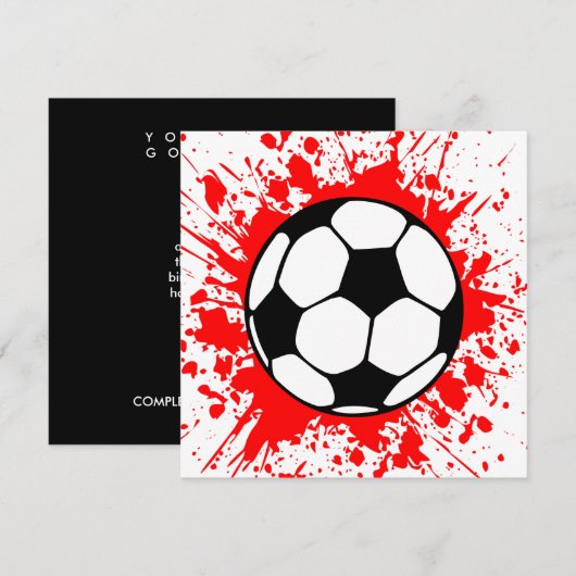 voetbalsplatt kaart (Voorkant / Achterkant)