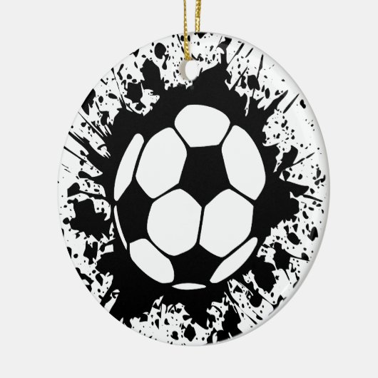 voetbalsplatt keramisch ornament (Links)