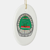 voetbalstadion afbeelding keramisch ornament (Rechts)