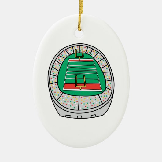 voetbalstadion afbeelding keramisch ornament (Voorkant)
