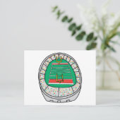 voetbalstadion grafisch briefkaart (Staand voorkant)