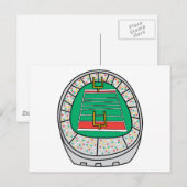 voetbalstadion grafisch briefkaart (Voorkant / Achterkant)