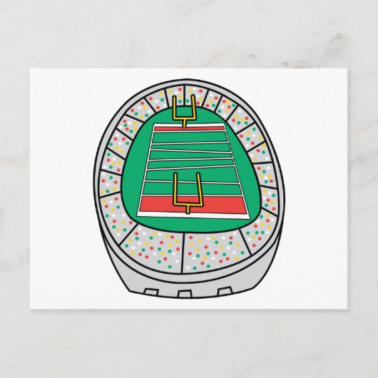 voetbalstadion grafisch briefkaart (Voorkant)