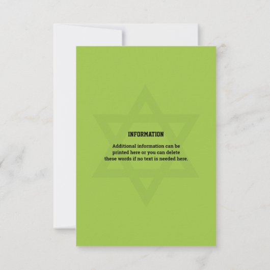 Voetbalstadion in Night Bar Mitzvah RSVP (KLEIN) (Achterkant)