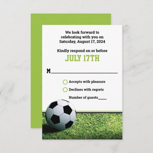 Voetbalstadion in Night Bar Mitzvah RSVP (KLEIN) (Voorkant / Achterkant)