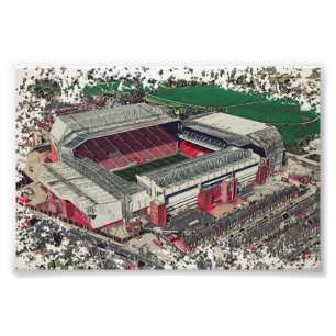 Voetbalstadion Kunst - Liverpool, Engeland Foto Afdruk