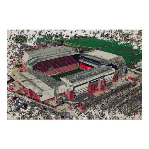 Voetbalstadion Kunst - Liverpool, Engeland Perfect Poster