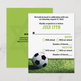 Voetbalstadion 's Avonds Bar Mitzvah Antwoordkaart Kaart