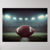 Voetbalstadion Veldlichten Panorama Poster (Voorkant)
