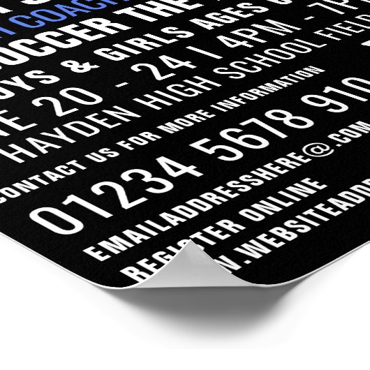 Voetbalstadion, Voetbalkamp Adverteren Poster (Hoek)