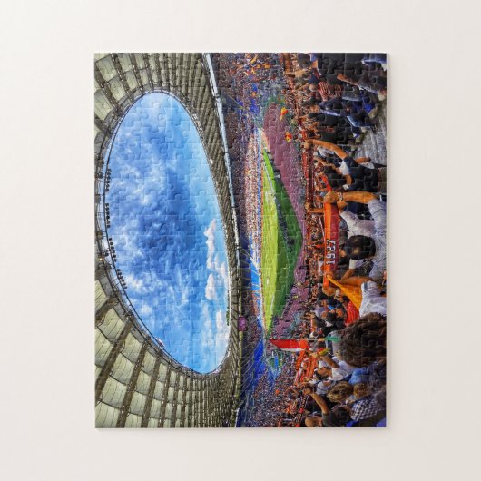 voetbalstadion vol fans legpuzzel (Verticaal)
