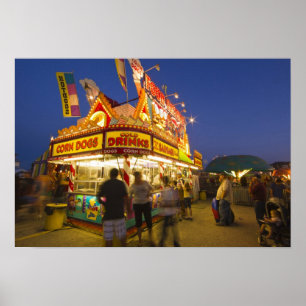 Voetbalstand bij de Northwest Montana Fair in Poster