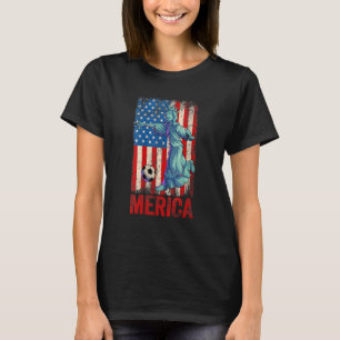Voetbalstandbeeld Liberty 4th van juli Meisjes Ame T-shirt