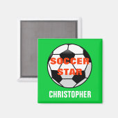 Voetbalster Gepersonaliseerde Magneet (Voorkant / Achterkant)