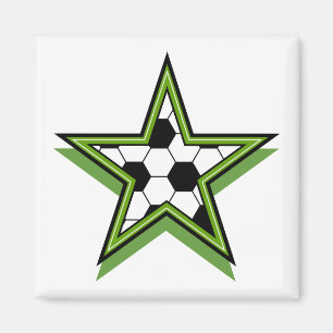 voetbalster groen magneet
