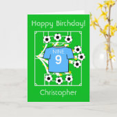 Voetbalster (hemelblauw) kaart (Gele Bloem)