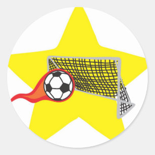 Voetbalster! : ronde sticker