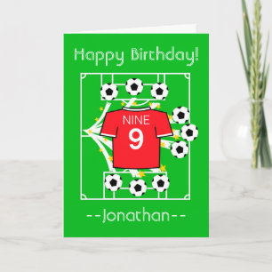 Voetbalster (Rood met Witte Afwerking) Kaart