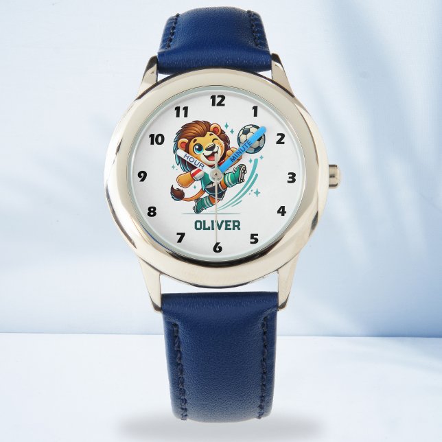 Voetbalster Schattige Leeuw Horloge (Creator heeft geüpload)