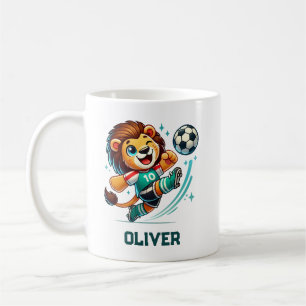 Voetbalster Schattige Leeuw Koffiemok