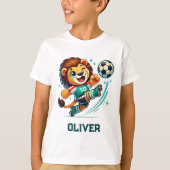 Voetbalster Schattige Leeuw T-shirt (Voorkant)